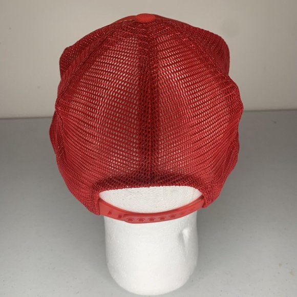 Vintage UII St Louis Cardinals Red OSFA Mesh Snap Back Hat MLB 90s Trucker Cap - Picture 3 of 7
